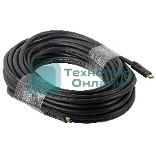 Кабель Cablexpert HDMI CC-HDMI4-20M, 19M/19M, v2.0, медь, позол.разъемы, экран, 20м, черный, пакет
