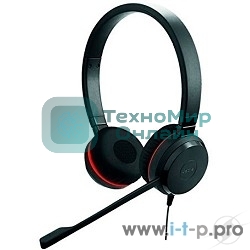 Проводные наушники Jabra Evolve 30 II MS черный, накладные, USB/Jack 3.5 мм