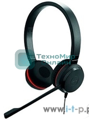Проводные наушники Jabra Evolve 30 II MS черный, накладные, USB/Jack 3.5 мм