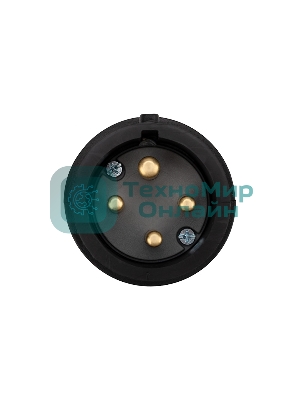 Вилка переносная Rexant влагозащищенная 3Р+РЕ, 32 А, IP44 каучук, черная
