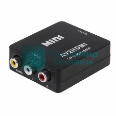 Конвертер Rexant 3 RCA на HDMI пластик, черный