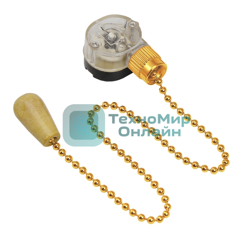 Выключатель Rexant для настенного светильника c деревянным наконечником 