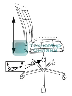 Кресло Бюрократ CH-330M/LT-27 темно-синий, экокожа, 120 кг, механизм качания, без подлокотников