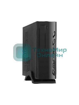 Компьютерный корпус MiniITX ExeGate MI-208 Black, miniITX/mATX, M400, 80мм, 2хUSB, Audio