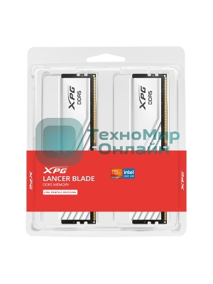 Оперативная память XPG Lancer Blade, DDR5, 32GB (2x16GB), 6000MHz, CL34, DIMM, с радиаторами, белый
