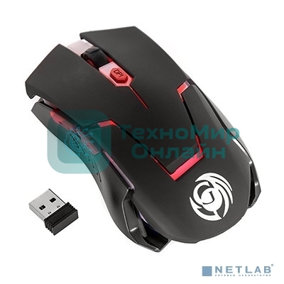 Мышь беспроводная Dialog Gan-Kata MRGK-12U черный, 1600 dpi, радиоканал, USB, кнопки - 6