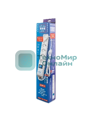 Фильтр-удлинитель Power Cube PRO, 1,9 м, LC контур, 16А/3,5 кВт