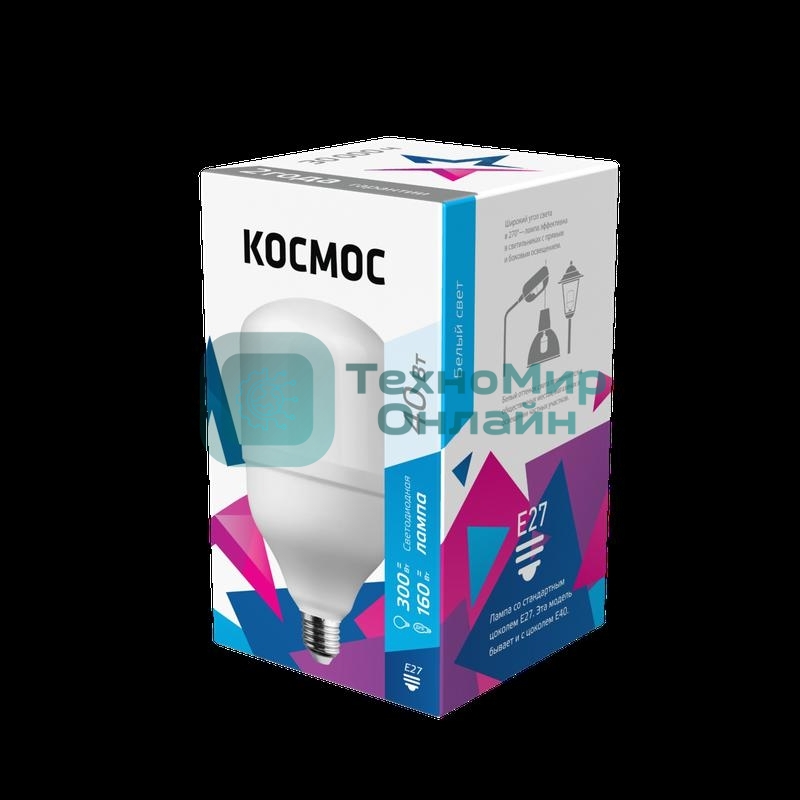 Лампа светодиодная Космос HВтLED 40Вт 220В E27 4500К