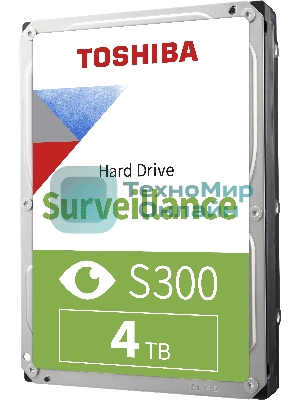 Жесткий диск Toshiba HDD SATA3 4Tb Surveillance S300 (SMR) 5400 256Mb (analog HDWT740UZSVA)