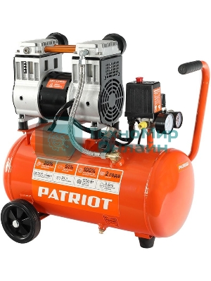 Компрессор поршневой безмасляный Patriot WO 24-220, 200 л/мин, 8 бар, 1250 Вт, 24 л, быстросъемный 1/4
