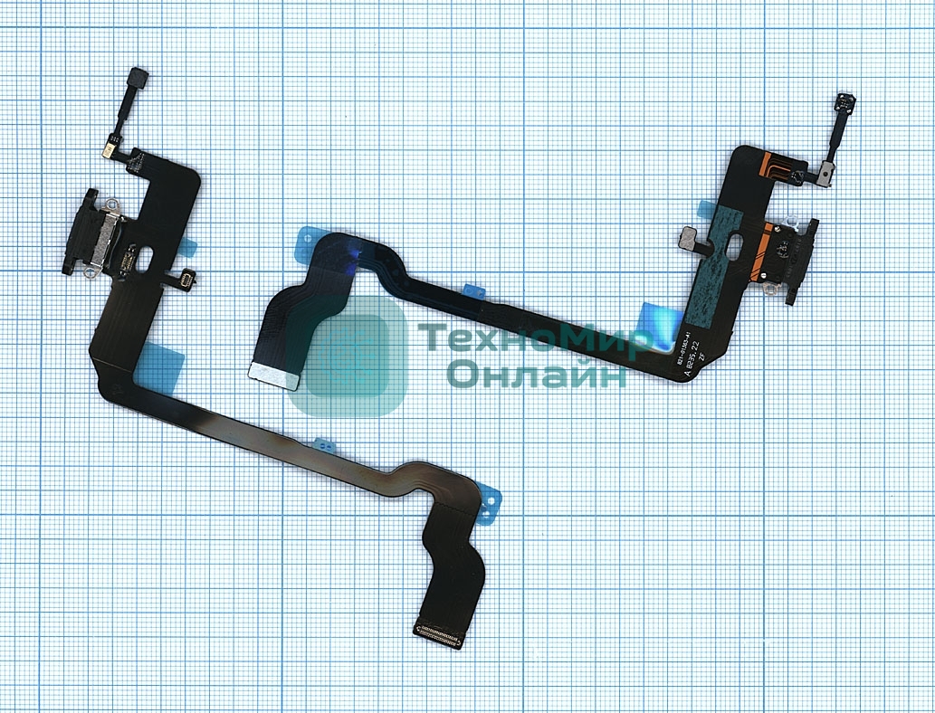 Шлейф разъема питания для iPhone XS черный