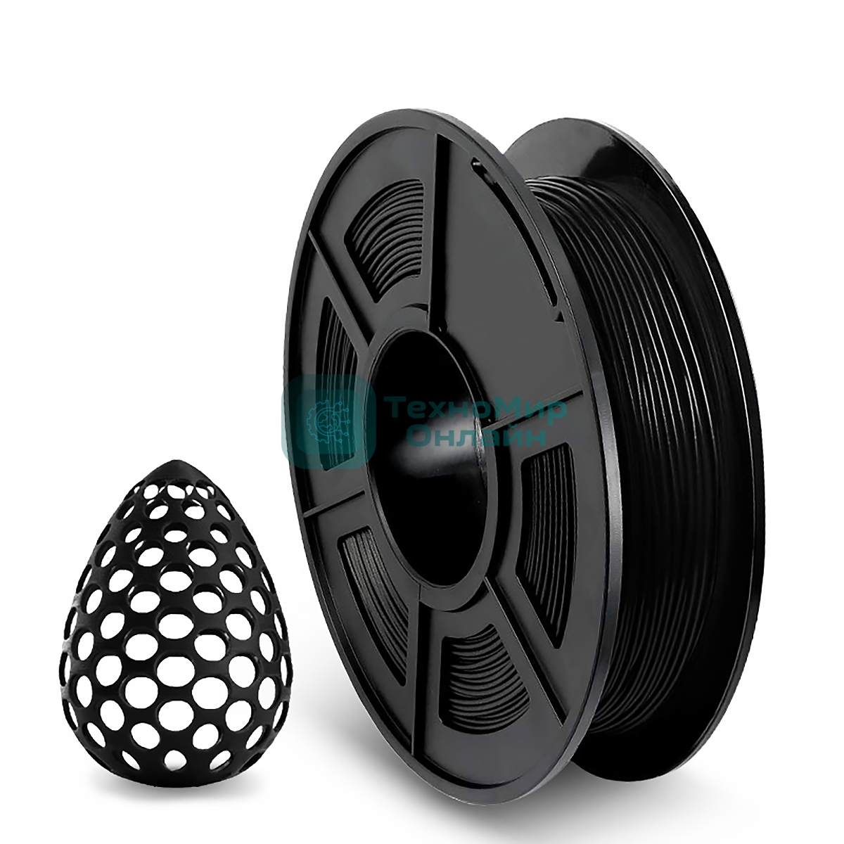 Филамент NVPrint TPU Black для 3D печати диаметр 1.75мм длина 165 метров масса 0,5 кг