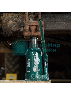 Домкрат гидравлический Сибртех бутылочный, 30т, 245-385 мм