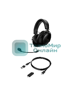Гарнитура HyperX Cloud III чёрный, беспроводная, радиоканал