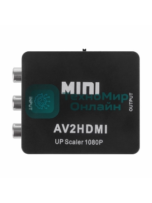 Конвертер Rexant 3 RCA на HDMI пластик, черный