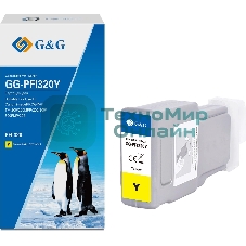 Картридж струйный G&G GG-PFI320Y (PFI-320Y) желтый (300 мл) для Canon imagePROGRAF TM-200/200MFP/205/300/300MFP/305