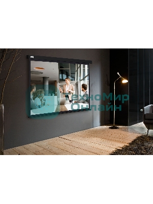 Экран Cactus 168x299см Wallscreen CS-PSW-168X299-BK 16:9 настенно-потолочный рулонный черный