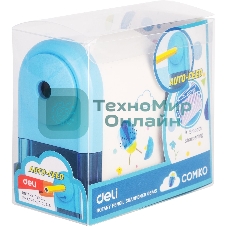 Точилка для карандашей механическая Deli E0641S, 1 отверстие, пластик, ассорти