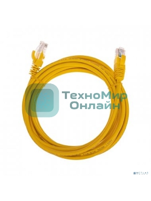 Патч-корд U/UTP Rexant cat.5e, RJ45-RJ45, 26AWG, ZH нг(А)-HF, желтый, 3 м