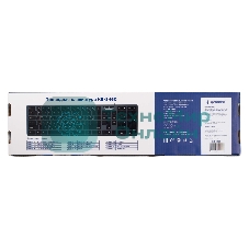 Проводная клавиатура Gembird KB-8460, полноразмерная, 103кл+5 доп, 12Fn, ножничная, тихая, 1.5м, черная