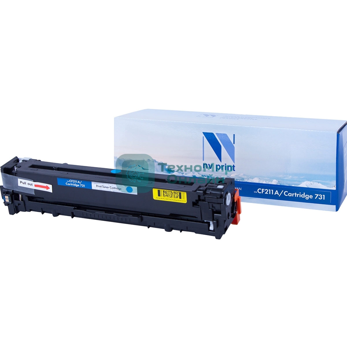 Картридж лазерный NVPrint совместимый HP CF211A/Canon 731 Cyan для LaserJet Color Pro M251n/M251nw/M276n/M276nw/Canon LBP-7100Cn/7110Cw (1800k)