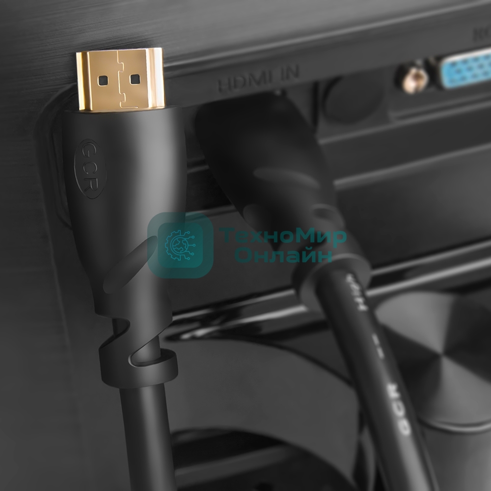 Кабель GCR Premium 1.8m HDMI 2.0, HDR, Ultra HD 4K60 Hz/5K30Hz, 3D, Ethernet 18.0 Гбит/с, OD8.0 мм, 28/26 AWG, черный