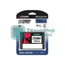 Накопитель SSD Kingston DC600M, 960 Gb, SATA III, R/W 560/530 МБ/с