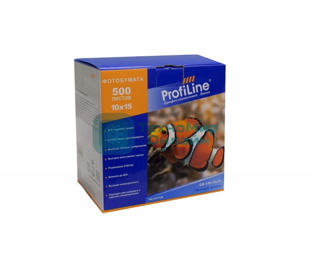 БМ-180-10х15-500 Фотобумага матовая, 180 г/м2, 10х15, 500 л, 2880 dpi