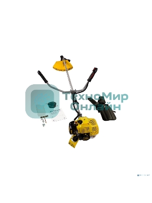 Триммер Champion T333S-2 Мощность двигателя 0,9/1.22 кВт/л.с, Вес без режущей насадки 7,6 кг, Объем двигателя 32,6 см3, Объем топливного бака 950 мл, Максимальный расход топлива 650 г/кВт•ч/мл/ч, Тип рукоятки U-образная, штанга прямая Неразъемная, Длина штанги 1493 мм, Толщина корда 2,4 мм, Нож, кол-во зубцов/диаметр/диаметр посадки 3/255/25,4, Ширина кошения кордом/ножом 400/255 мм, Обороты холостого хода 2800 об/мин. Голова+Штанга.