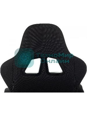 Кресло Zombie Weaver черный/серый, ткань, подголовник, подставка для ног