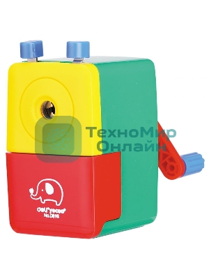 Точилка для карандашей механическая Deli E0616, 1 отверстие, пластик, ассорти, коробка