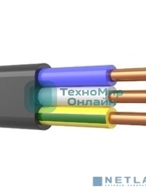 Кабель силовой медный Rexant ВВГ-Пнг(А)-LS 3x2,5 мм², 50 м, ГОСТ 31996-2012, ТУ 16.К71-310-2001
