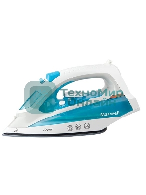 Утюг Maxwell MW-3055B белый/голубой 2200W
