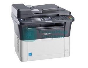 МФУ лазерное Kyocera Ecosys FS-1025MFP (1102M63RU0/1102M63RUV/1102M63RU2/1102M63NX2/1102M63DZ2), A4, ч/б, печ. до 25 стр/мин., скан. до 18 стр/мин. (ч/б) 6 стр/мин. (цвет), 600 x 1800 dpi (печать) 600x600dpi (скан), USB, RJ-45