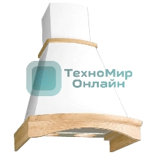 Вытяжка каминная Elikor Ротонда 50П-650-П3Л бежевый/неокрашенный дуб управление: ползунковое (1 мотор)