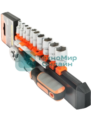 Набор торцовых головок PATRIOT SSR-1/4, CrV сталь, трещотка, удлинитель, 12 предм.Тороцовые головки 10 шт: 4,5,6,7,8,9,10,11,12,13 мм удлинитель 100мм 1шт трещотка 72 зуба 1 шт