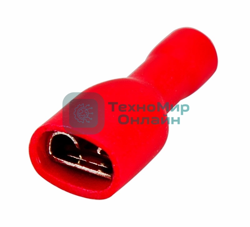 Клемма плоская Rexant полностью изолированная гнездо 6.6 мм 0.5-1.5 мм² (РППи-м 1.5-(6.3))