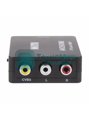 Конвертер Rexant 3 RCA на HDMI пластик, черный