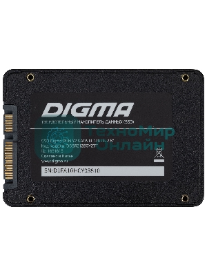 Накопитель SSD Digma Run Y2, 128Gb, SATA III, 2.5
