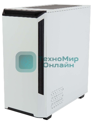 Компьютерный корпус Hiper PW81 белый без БП ATX 3x120мм 2xUSB2.0 2xUSB3.0 audio bott PSU