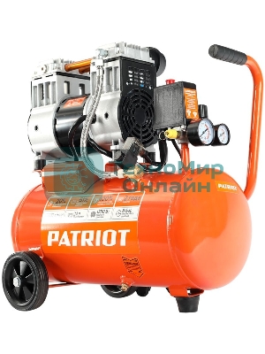 Компрессор поршневой безмасляный Patriot WO 24-220, 200 л/мин, 8 бар, 1250 Вт, 24 л, быстросъемный 1/4