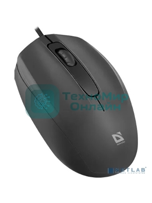 Мышь проводная Defender Alpha MB-507 черный, 1000 dpi, USB, кнопки - 3