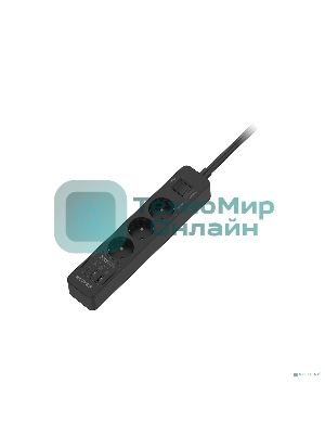 Удлинитель с USB зарядкой Harper UCH-430 черный PD3.0