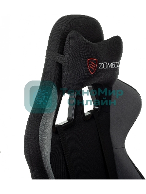 Кресло Zombie Weaver черный/серый, ткань, подголовник, подставка для ног