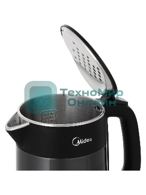 Чайник электрический Midea 1.5л, 2200 Вт, черный