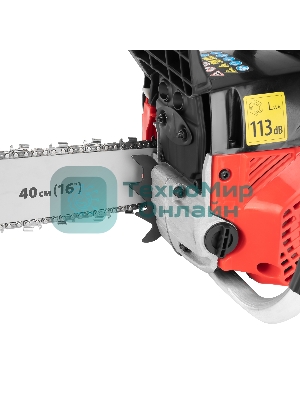 Пила цепная бензиновая MTX MS-4516, шина 40 см, 45 см 3, 2,5 л.с., шаг 0,325, паз 1,5 мм, 64 зв