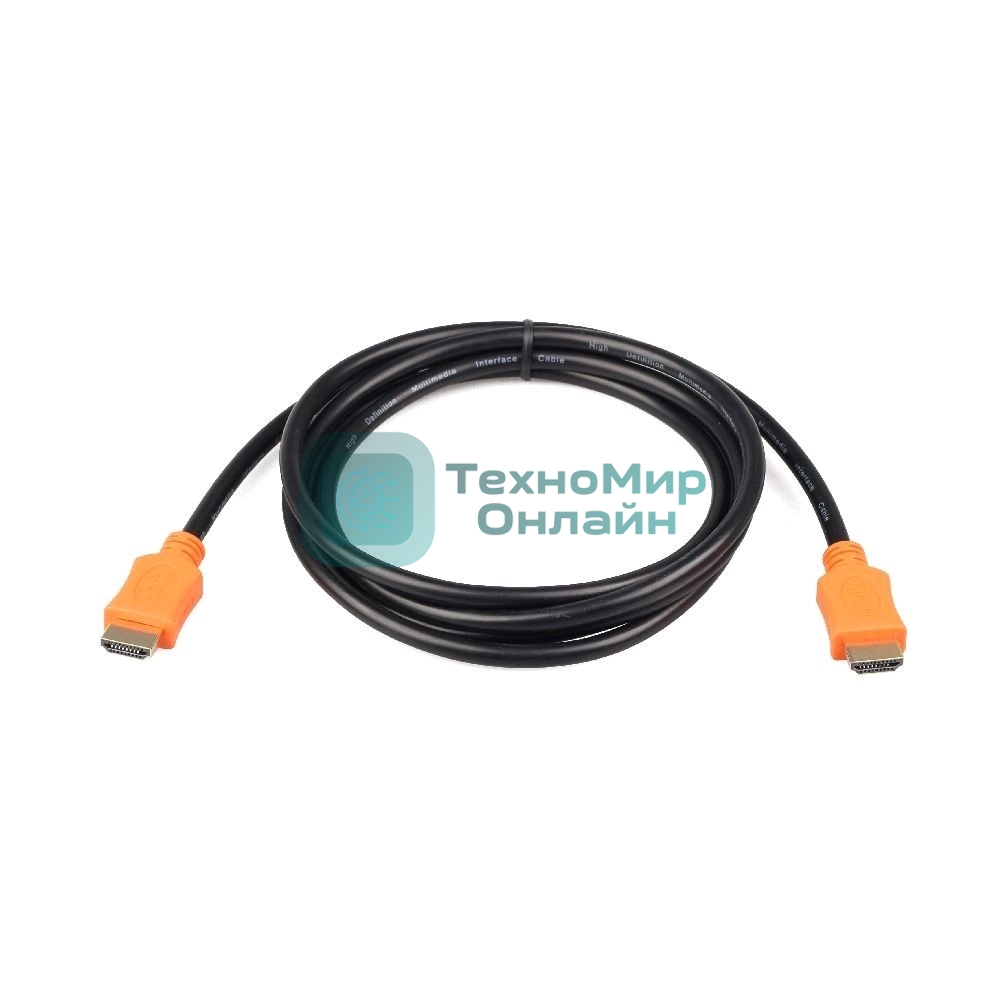 Кабель Cablexpert HDMI CC-HDMI4L-1M, 19M/19M, v2.0, серия Light, позол.разъемы, экран, 1м, черный, пакет