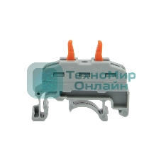 Клемма Rexant СМК 222-421D проходная 1-полюсная, с креплением на DIN-рейку (0,08-4 мм²), серая (5 шт./уп.)