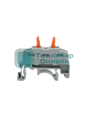 Клемма Rexant СМК 222-421D проходная 1-полюсная, с креплением на DIN-рейку (0,08-4 мм²), серая (5 шт./уп.)