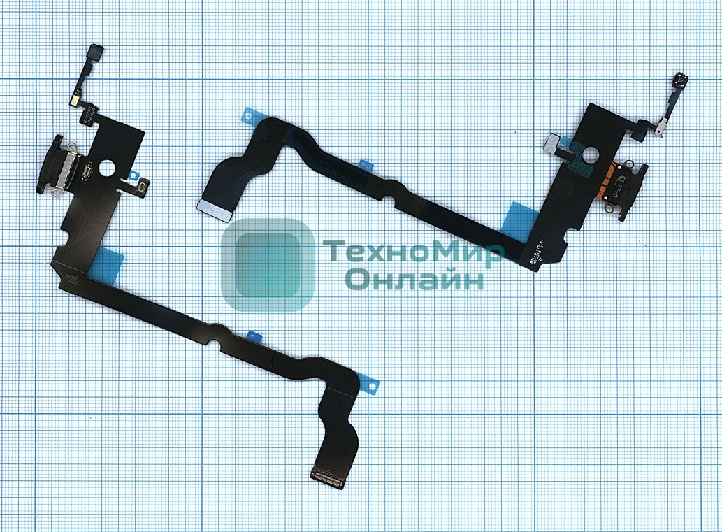 Шлейф разъема питания для iPhone XS Max черный